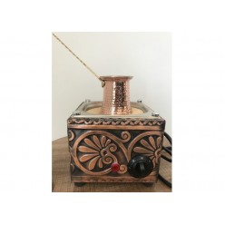 Turkish Copper Sand Coffee Machine Coffee Maker with 2 Coffee Pots and 250gr Turkish Coffee