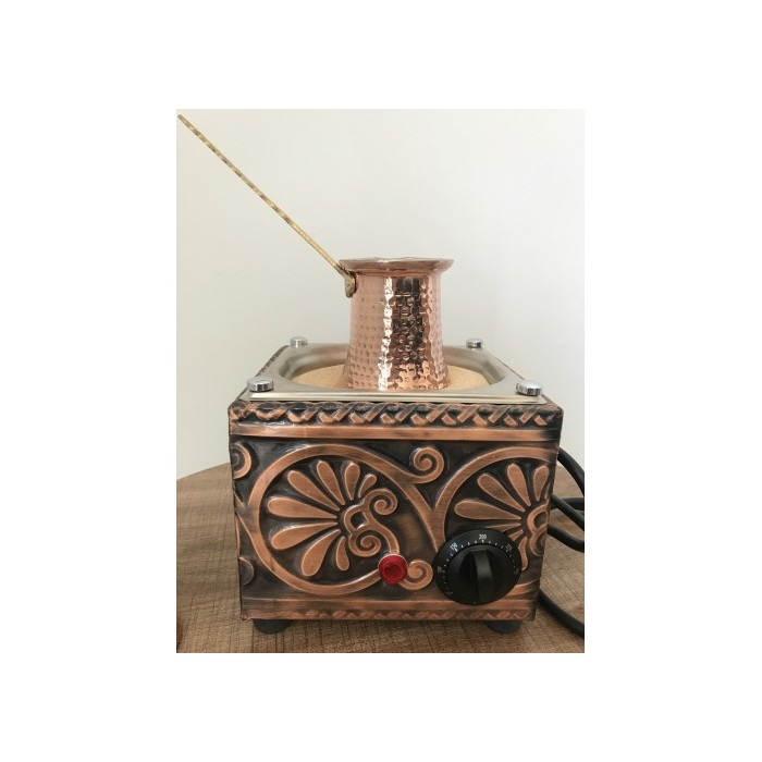 Turkish Copper Sand Coffee Machine Coffee Maker with 2 Coffee Pots and 250gr Turkish Coffee