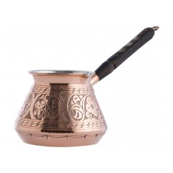 Solid Copper Hammered Copper Turkish Greek Arabic Coffee Pot Stovetop Coffee Maker Cezve Ibrik Briki with Wooden Handle