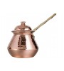 Solid Copper Hammered Copper Turkish Greek Arabic Coffee Pot with Lid Stovetop Coffee Maker Cezve Ibrik Briki with Brass Handle