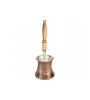 Solid Copper Hammered Copper Turkish Greek Arabic Coffee Pot Stovetop Coffee Maker Cezve Ibrik Briki with Wooden Handle