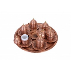 Turkish Coffee Set 6 Persons Coffee Cups and Saucers with Delight Bowl