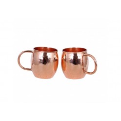 Moscow Mule Copper Mugs Set of 6 - Solid Copper Handcrafted Copper Mugs