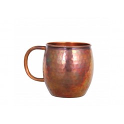 Moscow Mule Solid Hammered and Anodised Copper Mug 45cL