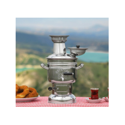 Steel Coal Samovar Camp Stove Tea Kettle Water Heater 2.5L Semaver