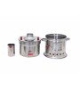 Stainless Steel Coal&Wood Samovar Camp Stove Tea Kettle Water Heater 5L