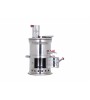 Stainless Steel Double Reservoir Coal and Wood Samovar Camp Stove Tea Kettle Water Heater 4L