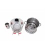 Stainless Steel Double Reservoir Coal and Wood Samovar Camp Stove Tea Kettle Water Heater 4L
