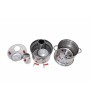 Stainless Steel Double Reservoir Coal and Wood Samovar Camp Stove Tea Kettle Water Heater 4L